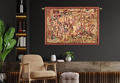 The Royal Tournament Loom Woven Tapestry - 142 cm x 204 cm (4'8 x 6'8") - Requires Rod Size 5