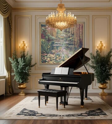 Monet's Garden Loom Woven Tapestry - 205 x 222 cm (6'9" x 7'3) - Requires Rod Size 6 - Last Piece Remaining!