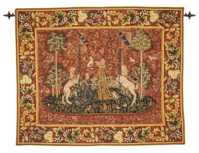 Lady with the Unicorn - Taste Loom Woven Tapestry - 132 x 160 cm (4'4" x 5'3") - Requires Rod Size 4 - Last Piece Remaining!