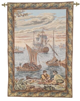 Venetian Harbour Loom Woven Tapestry - 75 x 52 cm (2'6" x 1'8") - Requires Rod Size 1 - Last Piece Remaining!