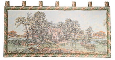 The Haywain on the River (With Loops) Loom Woven Tapestry - 94 x 173 cm (3'1" x 5'8") - Requires Rod Size 4 - Last Piece Remaining!