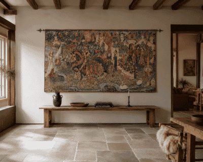 The Legend of King Arthur Loom Woven Tapestry - 2 Sizes Available