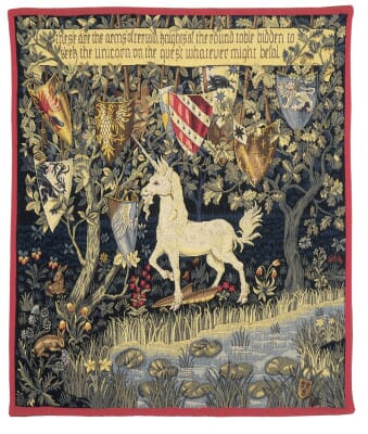 The Quest for the Unicorn Loom Woven Tapestry - 2 Sizes Available