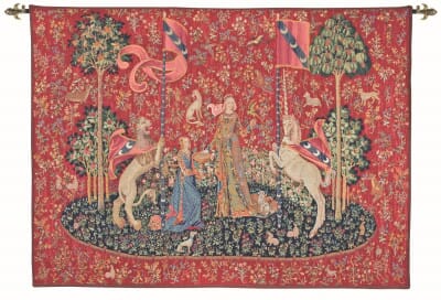 Lady with the Unicorn - Taste Loom Woven Tapestry - 122 x 165 cm (4'0" x 5'5") - Requires Rod Size 4