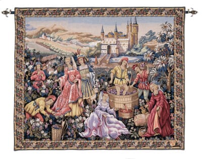 Vendanges au Chateau Loom Woven Tapestry - 96 x 117 cm (3'2" x 3'10") - Requires Rod Size 3 - Last piece remaining