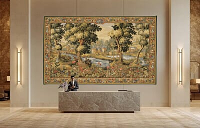 Verdure Chantilly Loom Woven Tapestry - 270 x 386 cm (8'11" x 12'8") - Requires Concealed Wooden Batten - Last Piece Remaining!