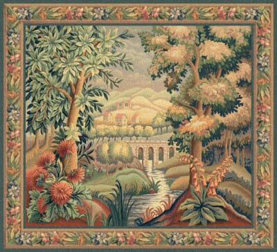 Verdure Aubusson Loom Woven Tapestry - 130 x 138 cm (4'3" x 4'6") - Requires Rod Size 4 - Last piece remaining!