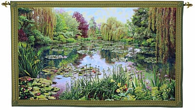 Lake Giverny Loom Woven Tapestry - 200 x 335 cm (6'7" x 11'0") - Requires Concealed Wooden Batten