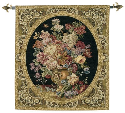 Floral Bouquet Loom Woven Tapestry - 75 x 65 cm (2'6" x 2'2") - Requires Rod Size 2
