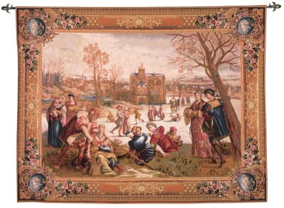 Les Patineurs Tapestry - 152 x 193 cm (5'0" x 6'4") - Requires Rod Size 5 - Last Piece Remaining!