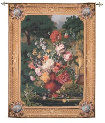 Grand Bouquet Flamand Loom Woven Tapestry - 195 x 147 cm (6'5" x 4'10") - Requires Rod Size 4