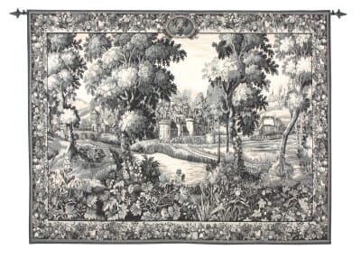 Verdure Chantilly Greyscale Loom Woven Tapestry - 145 x 190 cm (4'9" x 6'3") - Requires Rod Size 5