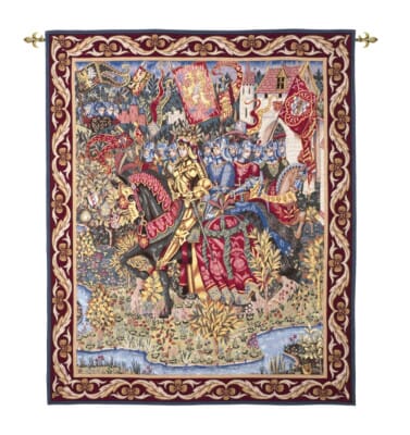 Arthur Rides from Camelot Loom Woven Tapestry - 152 x 122 cm (5'0" x 4'0") - Requires Rod Size 4