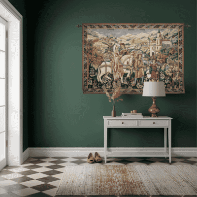 La Promenade (The Outing) Loom Woven Tapestry - 130 x 188 cm (4'3" x 6'2") - Requires Rod Size 5 - Last Piece Remaining!