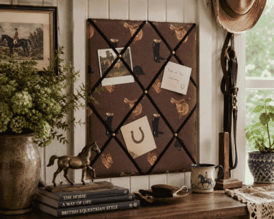 Equestrian Brown Tapestry Memo Board