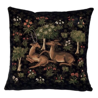 Medieval Stags II Tapestry Cushion - 46x46cm (18"x18")
