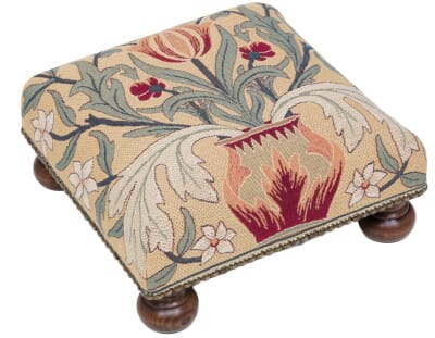 Morris Tulip Tapestry Footstool