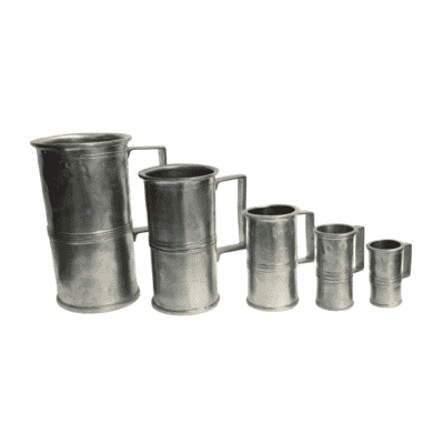 Set of 5 Pewter Measures - Last Pieces Remaining!