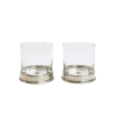 Pair of Pewter Whisky Glasses - Approx. H.10 x Dia.9.5 cm - Last Pieces Remaining!
