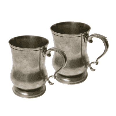 Pair of Pewter Tankards - Approx. H.12 x W.13 cm - Last Pieces Remaining!