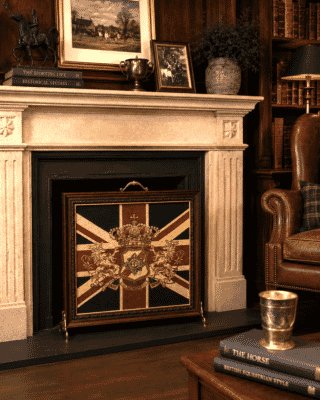 Union Jack Crest Tapestry Firescreen