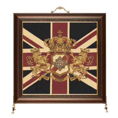 Union Jack Crest Tapestry Firescreen