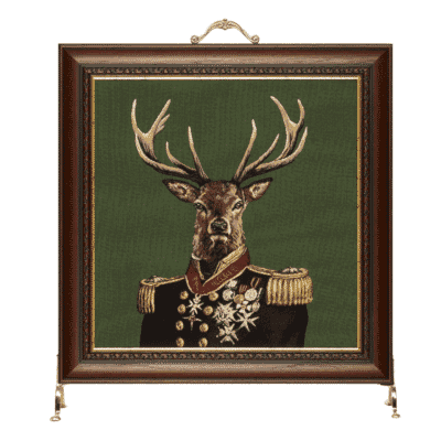 Admiral Stag Green Tapestry Firescreen