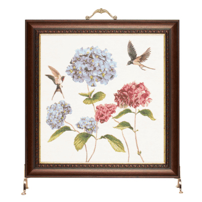 Birds & Hydrangeas Tapestry Firescreen