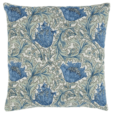 Morris Anemone Blue Green Tapestry Cushion - 55 x 55cm