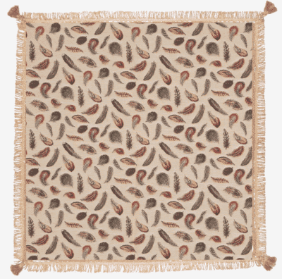 Feathers Tapestry Throw - 140 x 140cm (55" x 55")