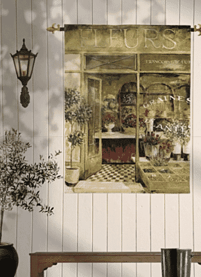 Fleurs du Jardin Loom Woven Tapestry - 133 x 97 cm (4'5" x 3'2") - Requires Rod Size 2