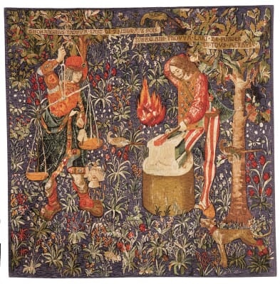 The Medieval Forger Silkscreen Tapestry - 180 x 178 cm (5'11" x 5'10") - Requires Rod Size Size 5