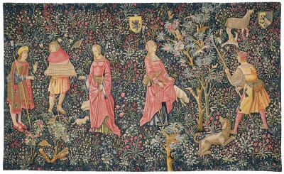 Noble Pastorale Silkscreen Tapestry - 140 x 230 cm (4'7" x 7'7") - Requires Rod Size 6