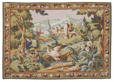 Verdure au Chateau Silkscreen Tapestry - 107 x 150 cm (3'6" x 4'11") - Requires Rod Size Size 4 - Last Piece Remaining!