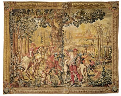 Chasse de Maximilien 'Juillet' Silkscreen Tapestry - 220 x 275 cm (7'3" x 9'0") - Requires Rod Size Size 6