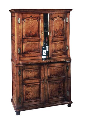 Pippy Oak Wine Cabinet - H.168 x W.104 x D. 49 cm - Last Piece Remaining!