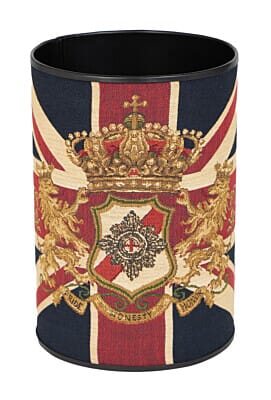 Union Jack Crest Tapestry Waste Bin