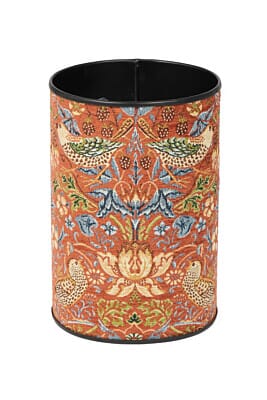 Strawberry Thief Rust Tapestry Waste Bin