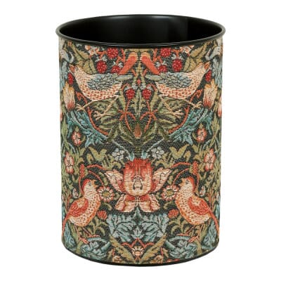 Strawberry Thief - Charcoal Tapestry Waste Bin