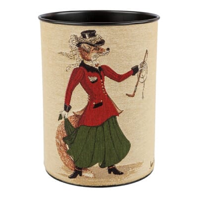 Lady Fenella Fox Tapestry Waste Bin