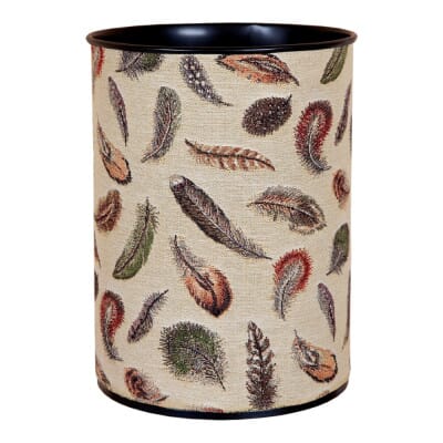 Feathers Tapestry Waste Bin
