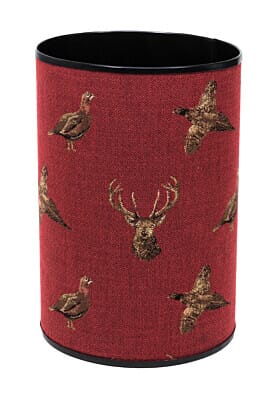 Highland Claret Tapestry Waste Bin