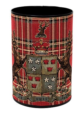 Scottish Heritage Red Tapestry Waste Bin