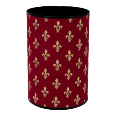 Fleur de Lys - Red Tapestry Waste Bin