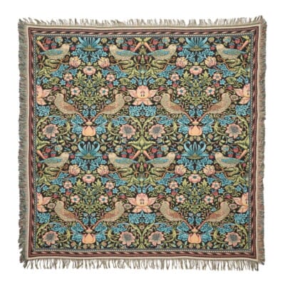 Strawberry Thief Tapestry Throw - 140 x 140cm (55" x 55")