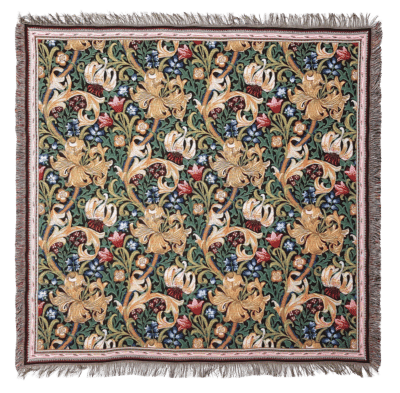Golden Lily Classic Tapestry Throw - 140 x 140cm (55" x 55")