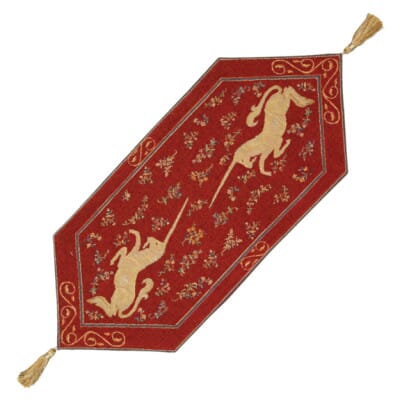 Medieval Unicorns Tapestry Table Runner - 82x35cm (32"x14")