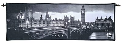 Westminster Palace - London Panorama Loom Woven Tapestry - 50 x 145 cm (1'8" x 4'9") - Requires Rod Size 3 - Last Piece Remaining!