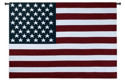 Stars & Stripes Loom Woven Tapestry - 95 x 134 cm (3'1" x 4'5") - Requires Rod Size 3