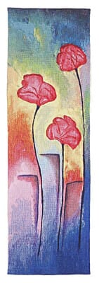 Poppies III Loom Woven Tapestry - 100 x 32 cm (3'3" x 1'1") - Requires Rod Size 1